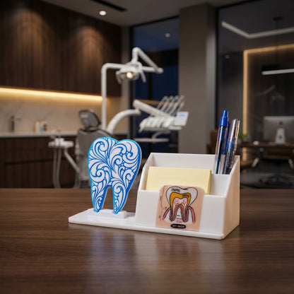 Dental Pen & Sticky Notes Holder - For Reception Desk