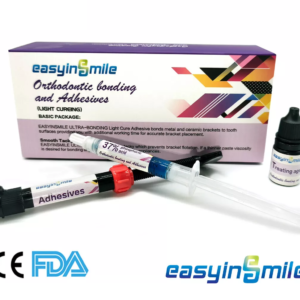 Bracket adhesive kit with disposable needles