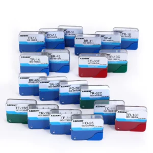 AZDENT Dental Diamond Burs FG 1.6MM 20 Model/Kit (Pack/100) – High-Speed Handpiece Burs for Precision Dental Procedures