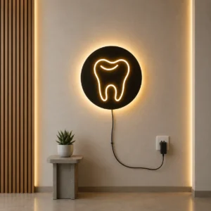 Dental Wall Tooth Neon Sign With Power Adapter