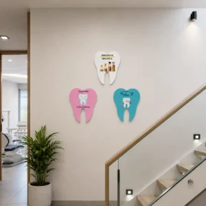Dental Teeth Shape Wall Signs (3/Pack)
