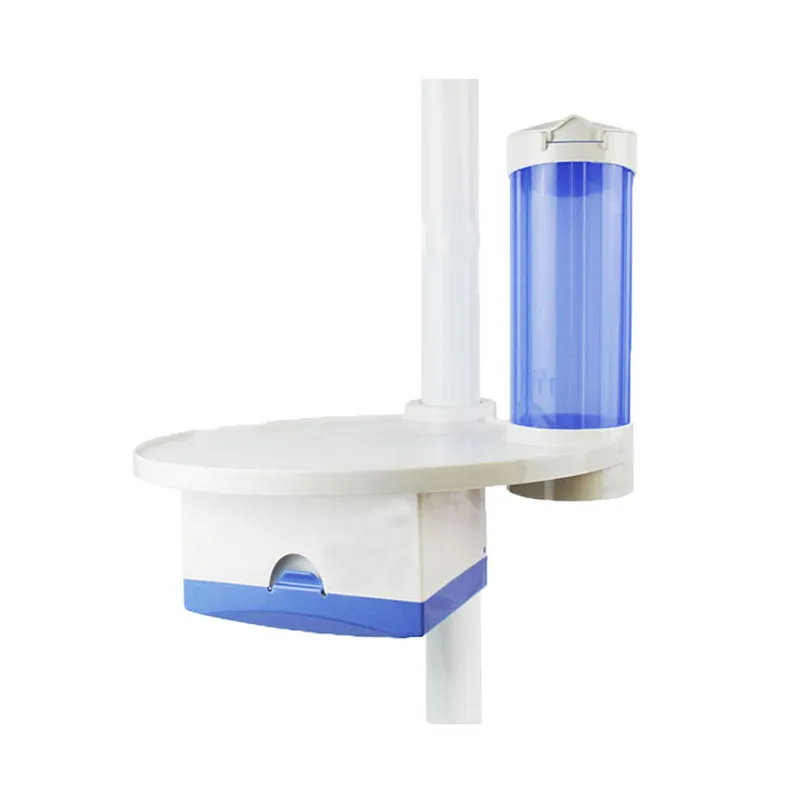 Dental unit with tissue box holder