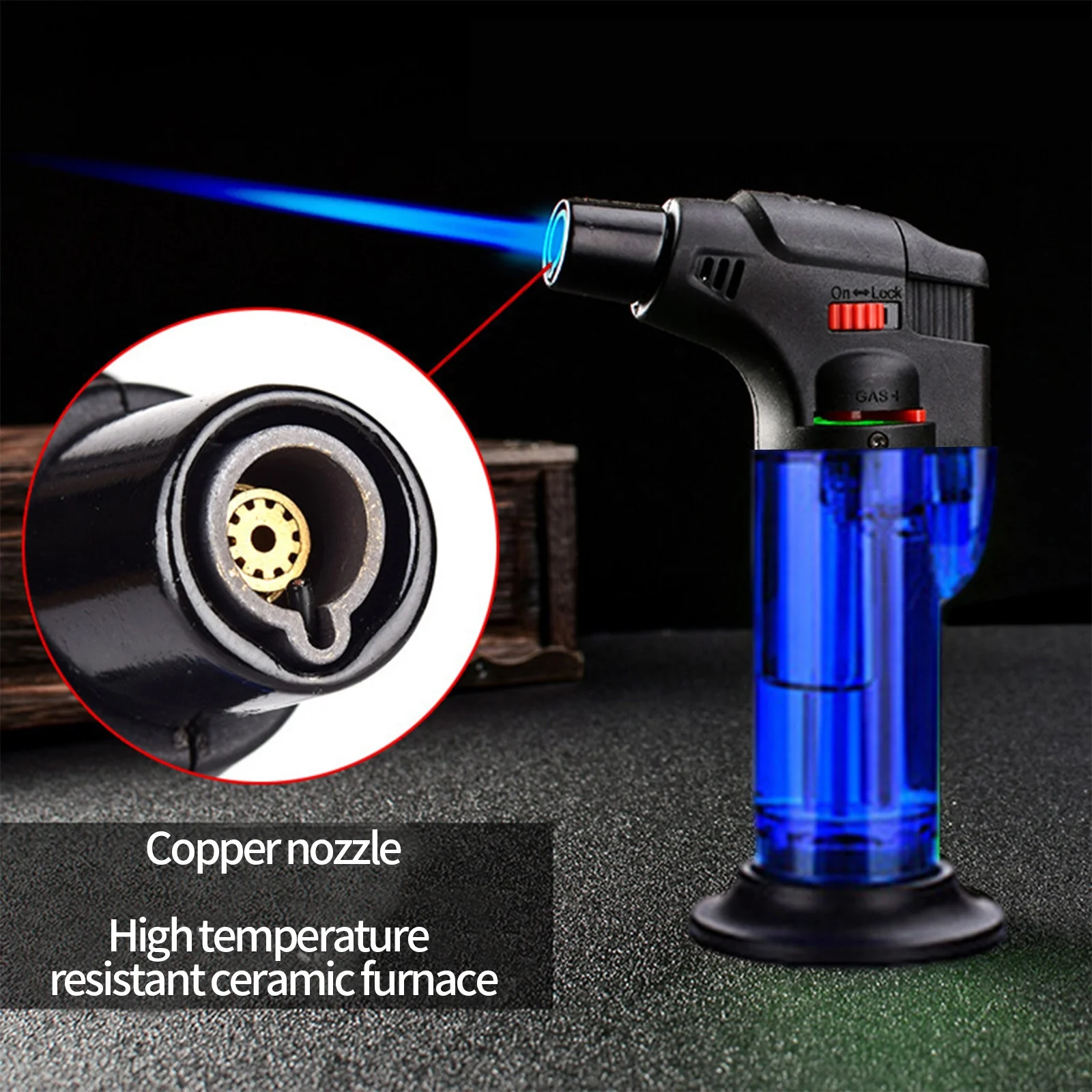 Blue torch with copper nozzle