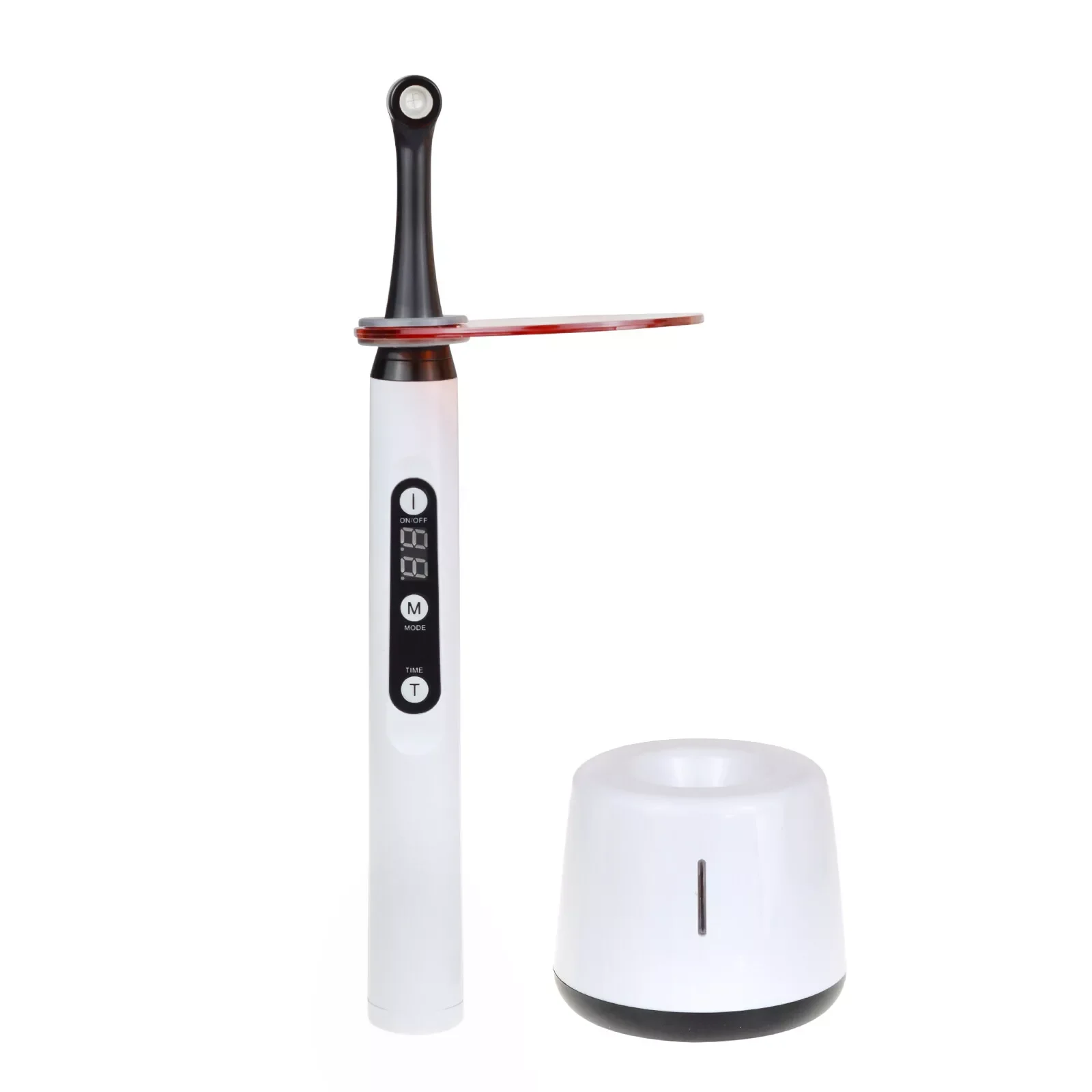 Dental LED curing light and base