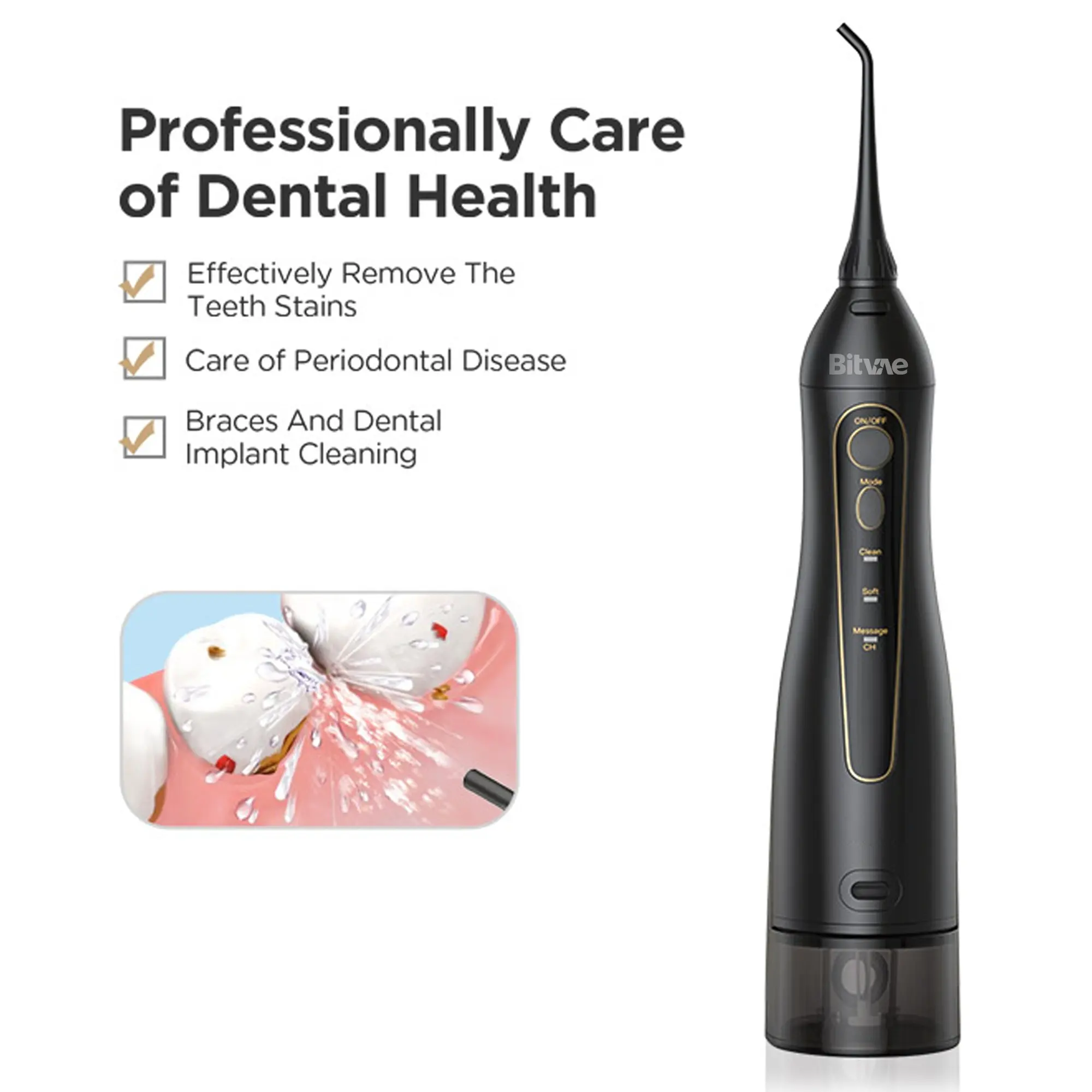 Bitvae Water Dental Flosser for Teeth, Cordless Water Teeth Cleaner Picks - Image 2