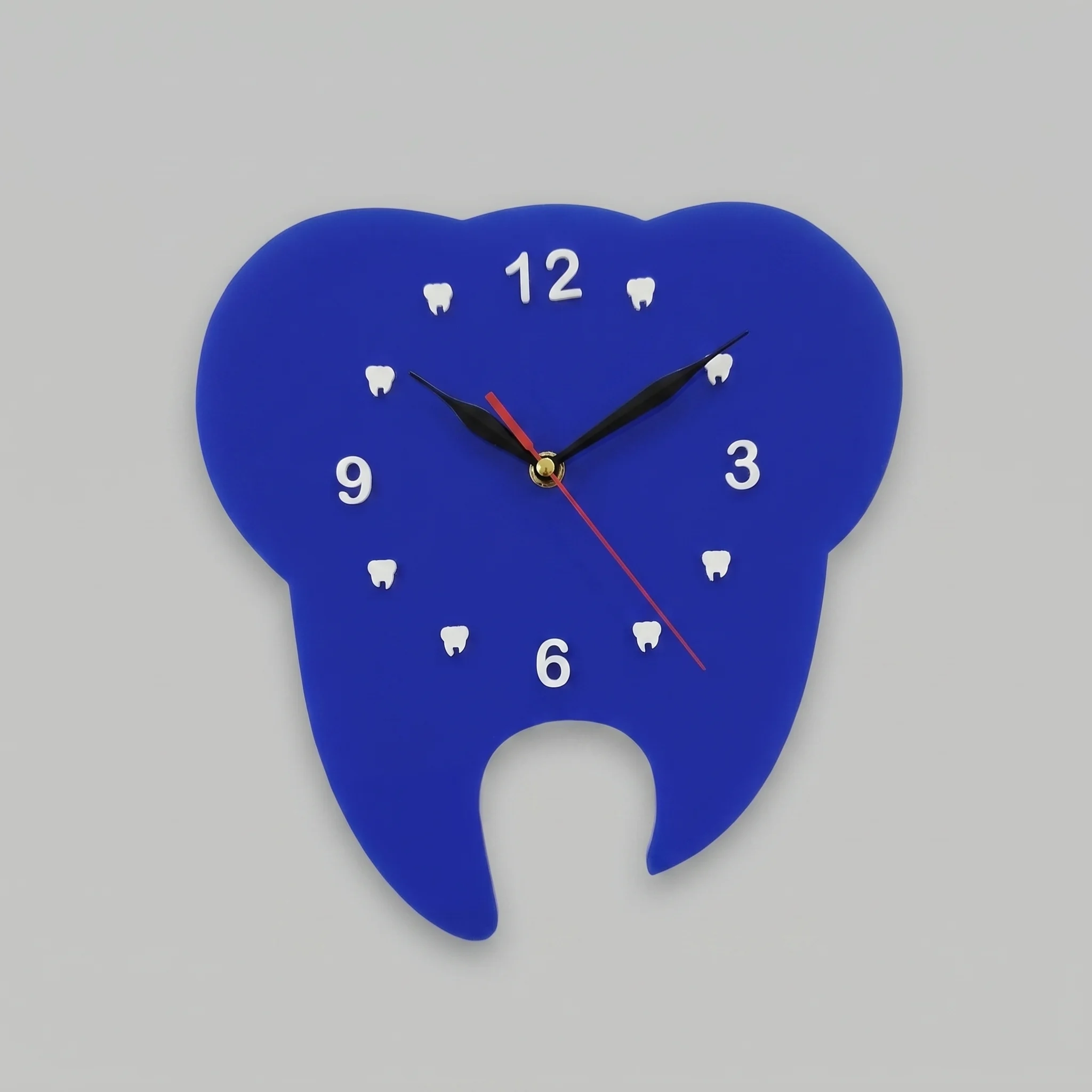 Dental Tooth Shaped Wall Clock - Blue