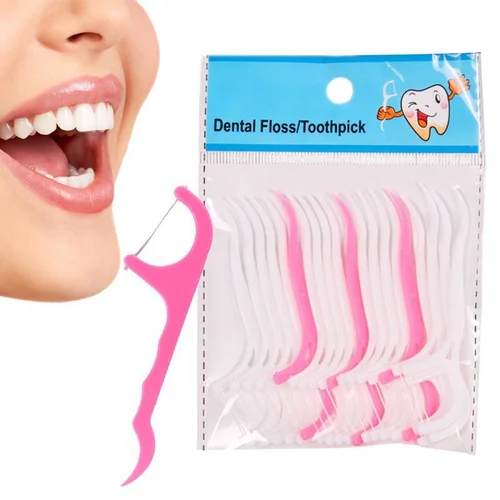 Classic Dental Floss Pick Toothpick Interdental Cleaner (5 Packs)