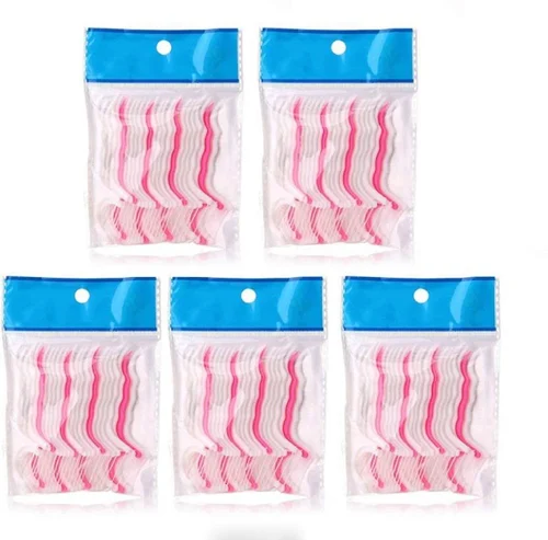 Classic Dental Floss Pick Toothpick Interdental Cleaner (5 Packs) - Image 2