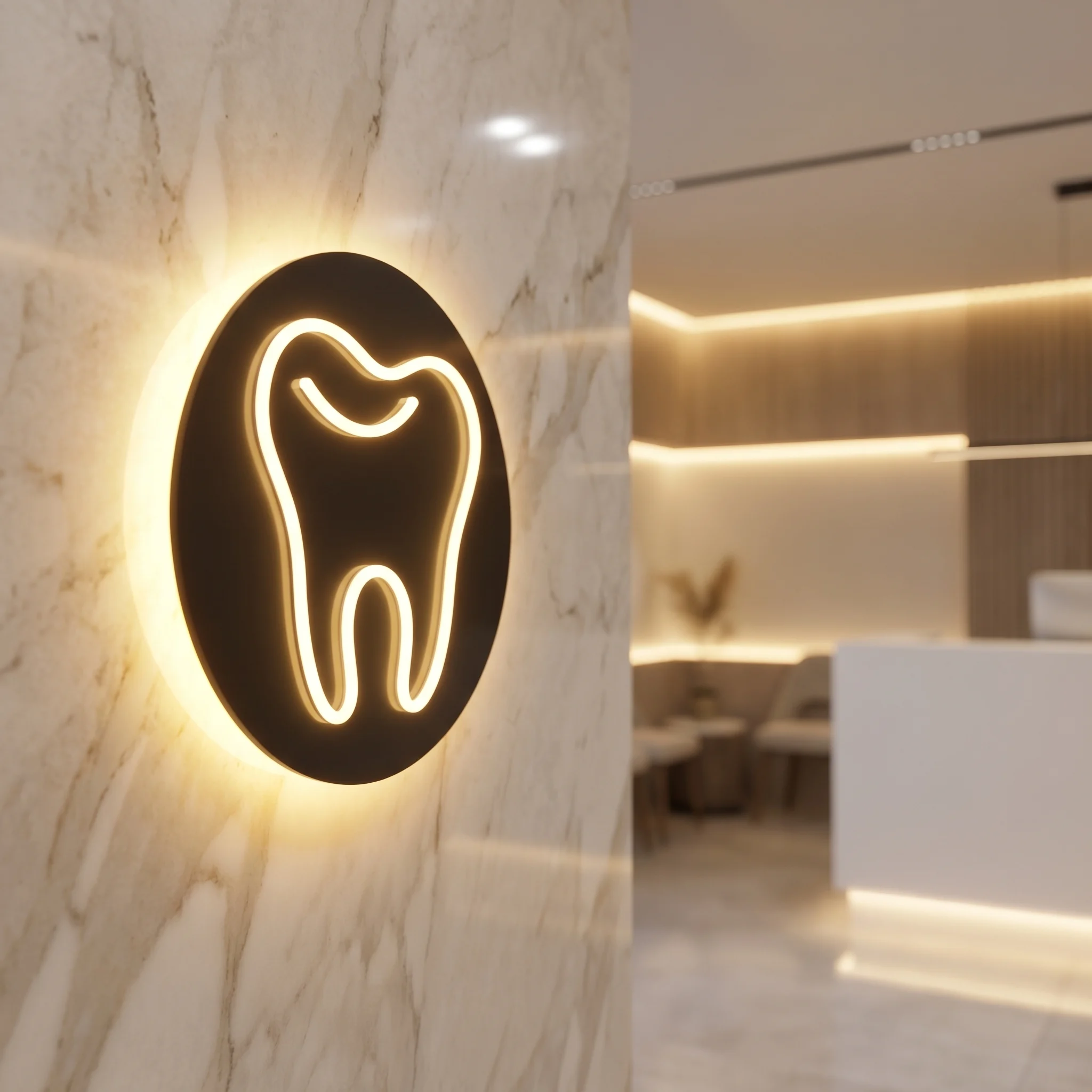 Dental Wall Tooth Neon Sign With Power Adapter - Image 4