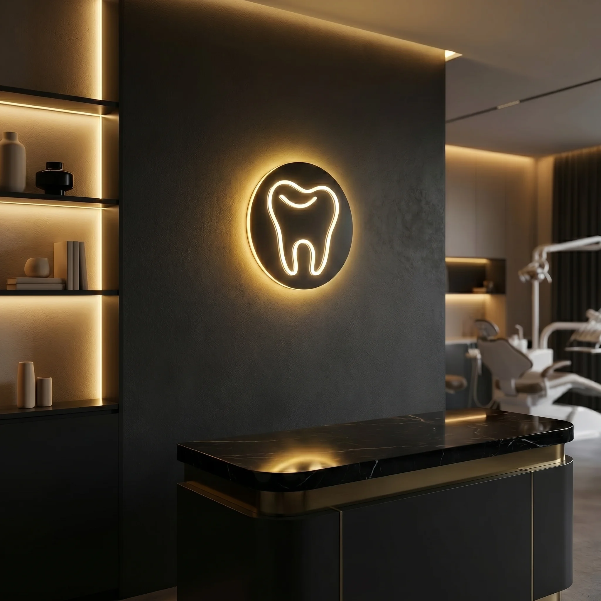 Dental Wall Tooth Neon Sign With Power Adapter - Image 5